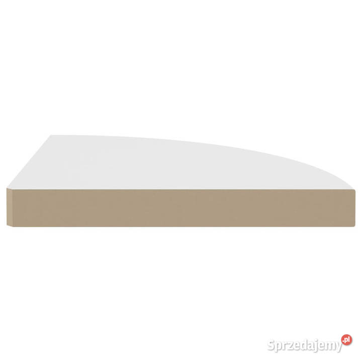 Narożne półki ścienne 2 białe 35x35x38 MDF Warszawa