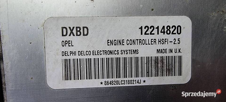 KOMPUTER SILNIKA ECU OPEL MERIVA A 12214820 kujawsko-pomorskie Lipno sprzedam