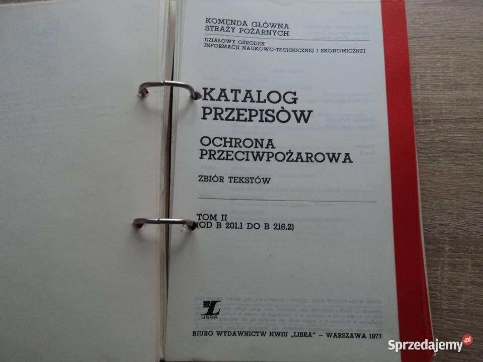 Katalog przepisów komendy głównej straży pożarne Nowy Sącz