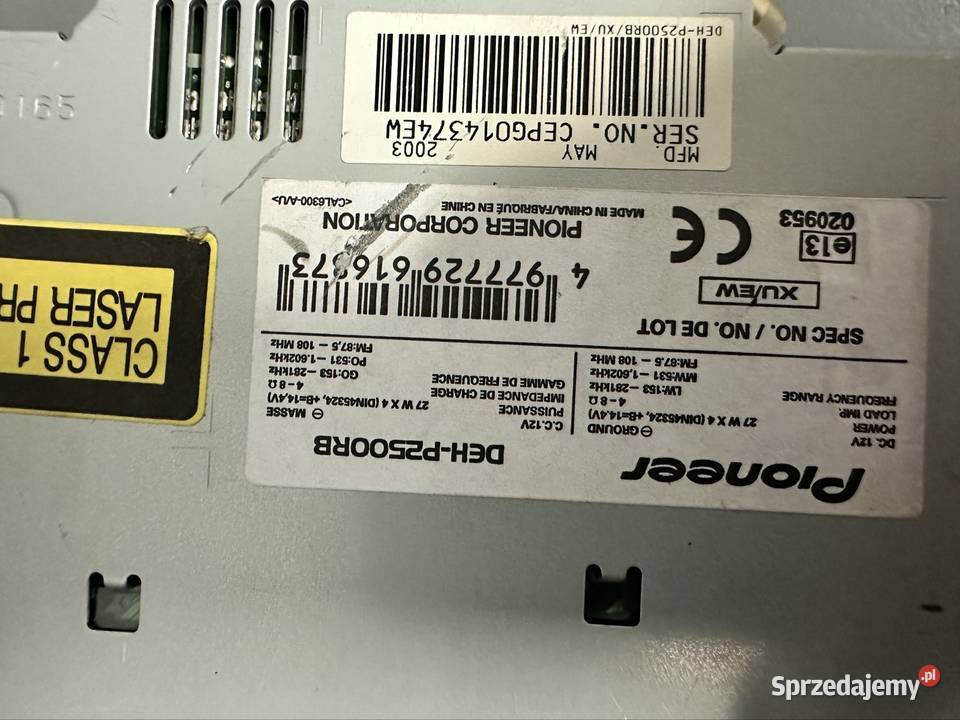 Pioneer DEHP3600MPB Radioodtwarzacze Toruń