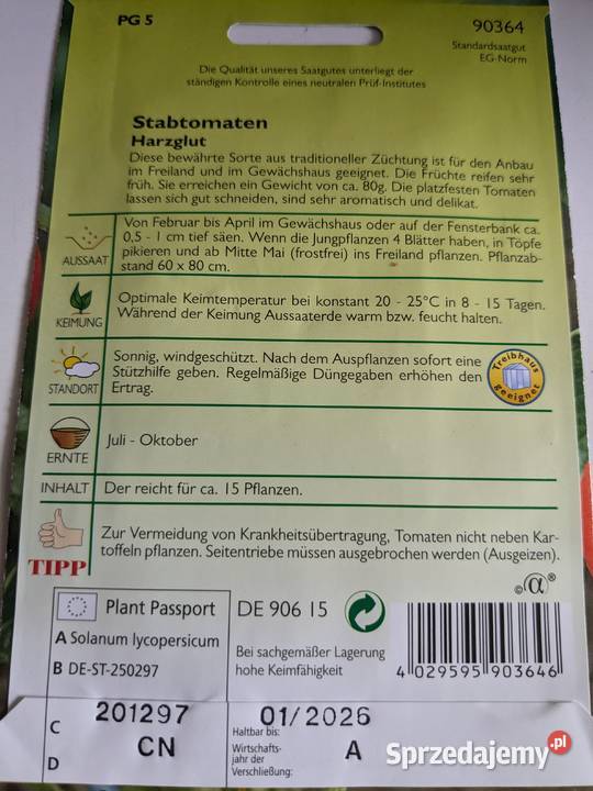 Pomidor Hybryda niemieckie nasiona oryginal Kraków
