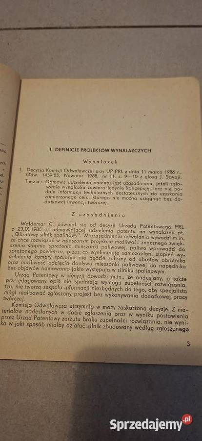 Zbiór orzecznictwa z zakresu wynalazczości Łęczyca sprzedam