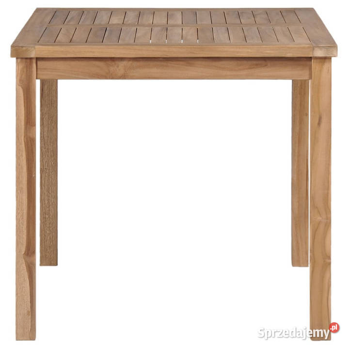 Stół ogrodowy 80 x 80 x 77 lite drewno tekowe Warszawa