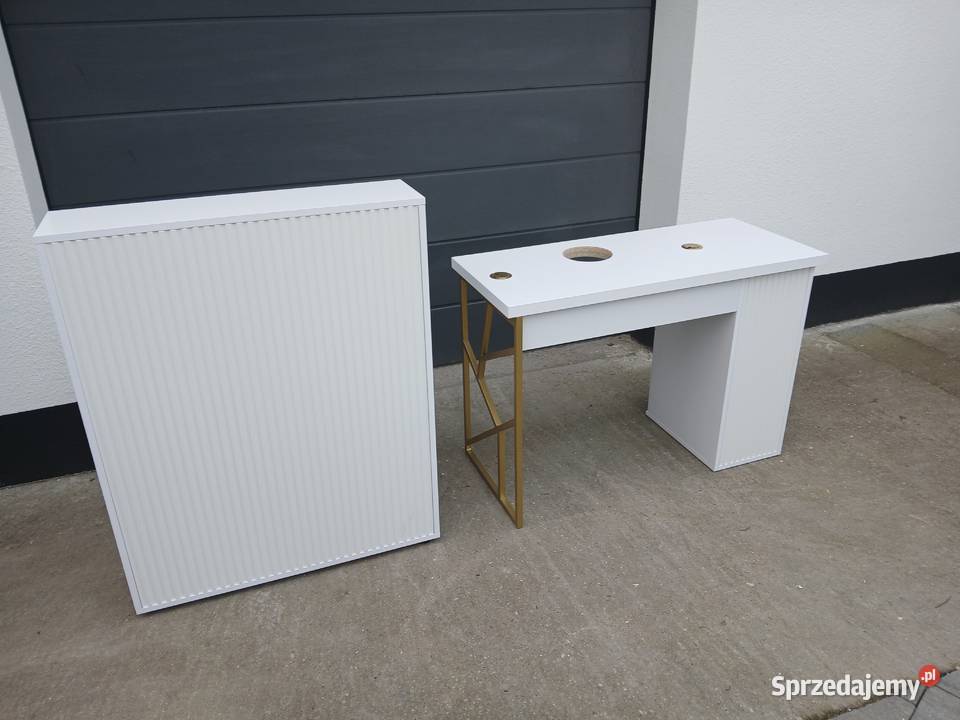 Biurko kosmetyczne manicure z lustrem fazowanym Sierakowice