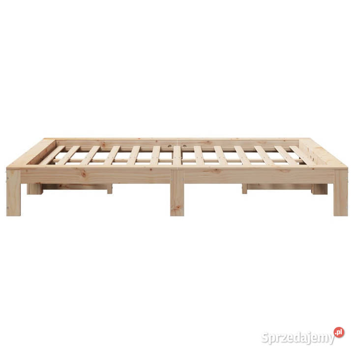 Rama łóżka bez materaca lite drewno sosnowe 161cm