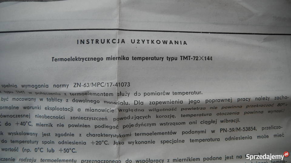 Termoelektryczny miernik temperaturu Lumel TMT72 Chlewiska sprzedam