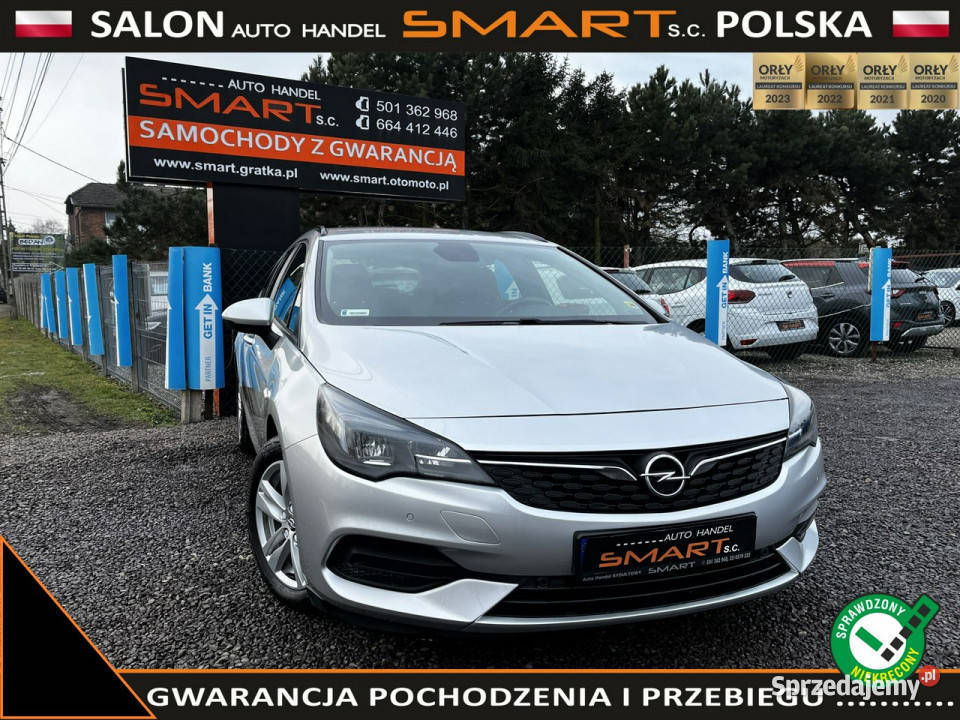 Opel Astra Android Auto Salon FV 23 1Rej 2021 Rok produkcji 2020 Rydułtowy