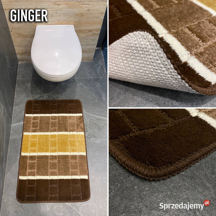DYWANIK ŁAZIENKOWY 50X80 GINGER ANTYPOŚLIZOGWY 1 Białystok