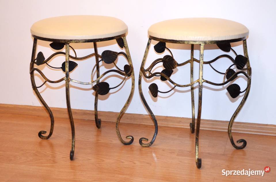 Krzesełka pufy taborety kute metaloplastyka 2 Koszuty