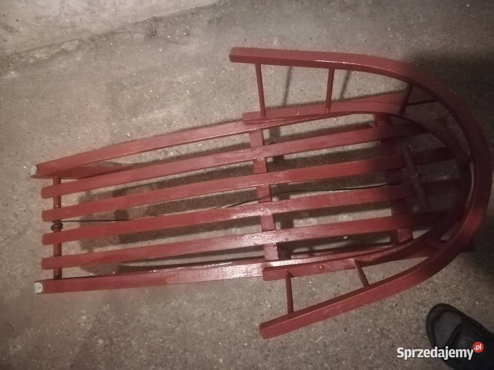 Sanki drewniane z oparciem i sznurkiem z Katowice sprzedam