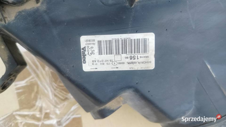 Lampa reflektor przedni Peugeot 307 osobowe kujawsko-pomorskie Bydgoszcz sprzedam