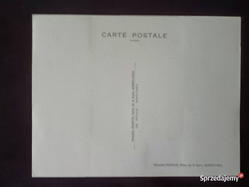 Stara okolicznościowa karta pocztowa Monako Filatelistyka