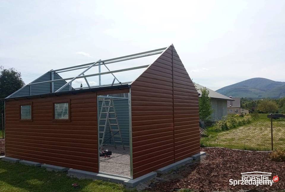 Garaż 4x6 BlachodachówkaBlacha Drewnopodobna Sprzedaż Środa Wielkopolska