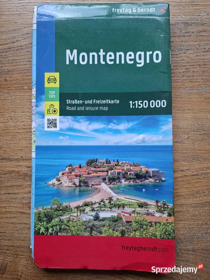 Montenegro 1150 000 mapa freytag berndt mapa samochodowa małopolskie Kraków