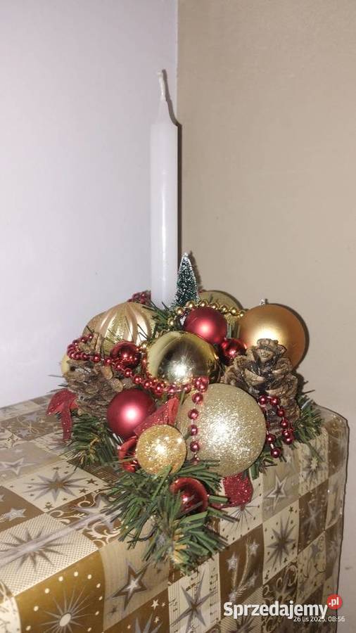Stroik świąteczny bożonarodzeniowy średnica 35 małopolskie Koszyce sprzedam