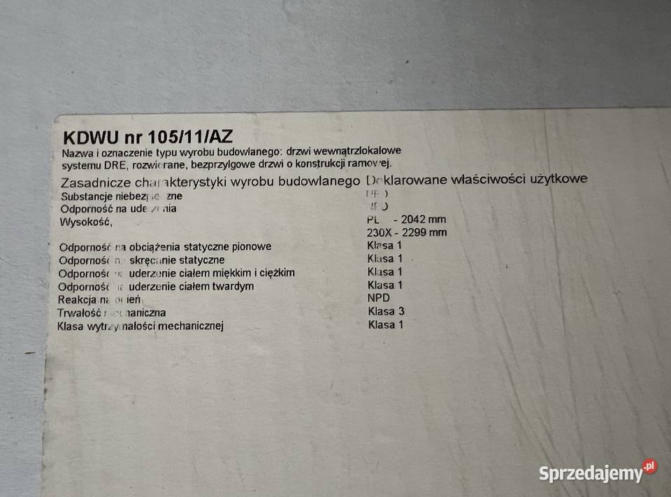Nowe drzwi DRE HAMPTON 1 by MIRUĆ 70 bialy MAT Pozostałe Gryfice