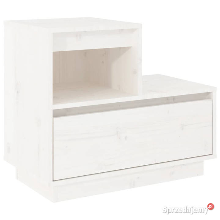 Szafki nocne 2 białe 60x34x51 lite drewno Warszawa
