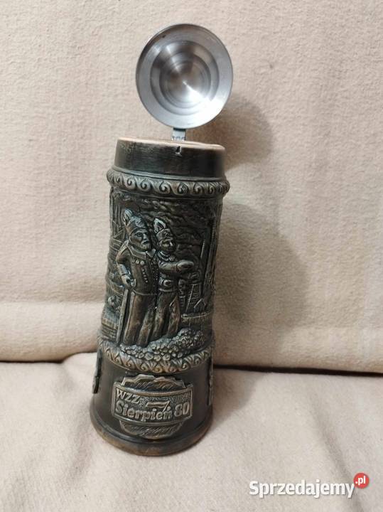 Ozdobny kufel ceramiczny Busko-Zdrój
