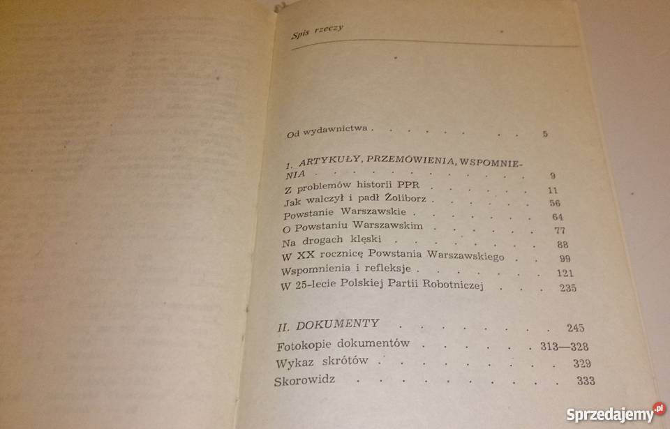 Zenon Kliszko Powstanie Warszawskie Książka Rok wydania 1969 Rogoźnik sprzedam