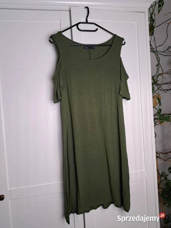 Lużna sukienka House w kolorze khaki Wygodna i Trąbki Wielkie