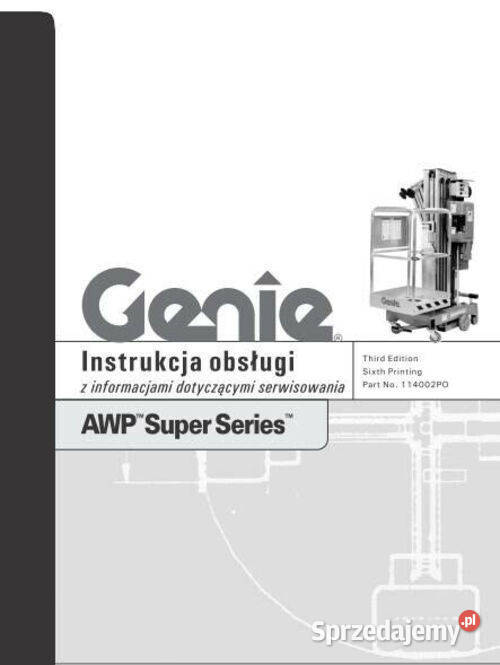 GENIE AWP 05 AWP 10 AWP 16G AWPG podnośnik DTR