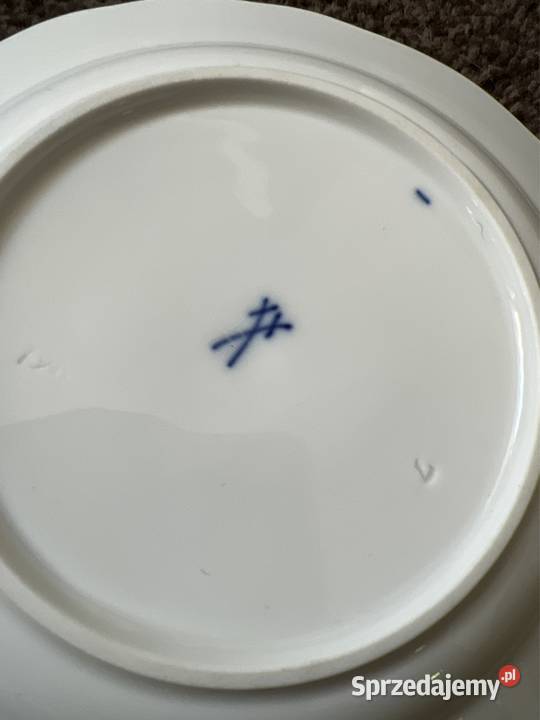 Talerze porcelanowe manufaktura królewska Miśnia Porcelana i szkło Zabrze