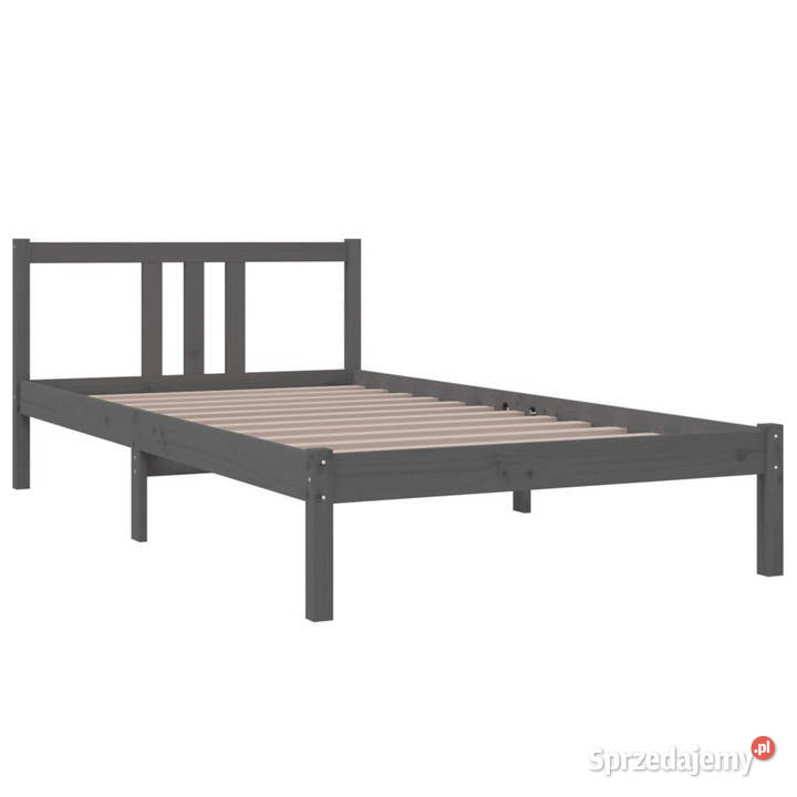 Rama łóżka szara lite drewno 100 x 200 WM814876 Warszawa