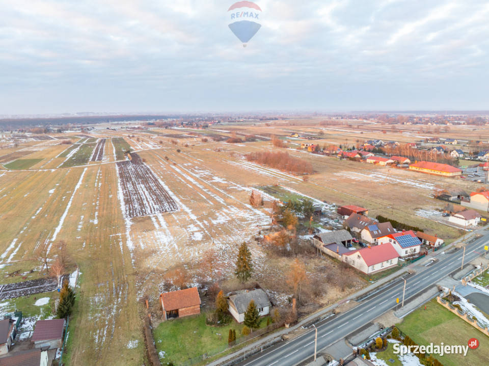Działka BudRolna w Zabierzów Bocheński asfalt