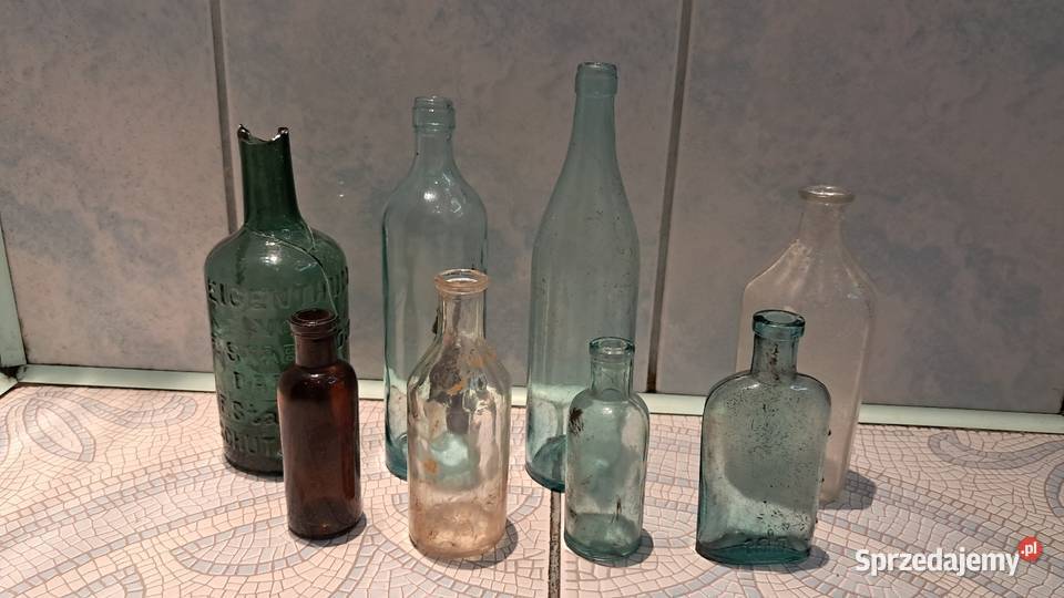 Zestaw starych butelek kolekcjonerskich Świecie sprzedam