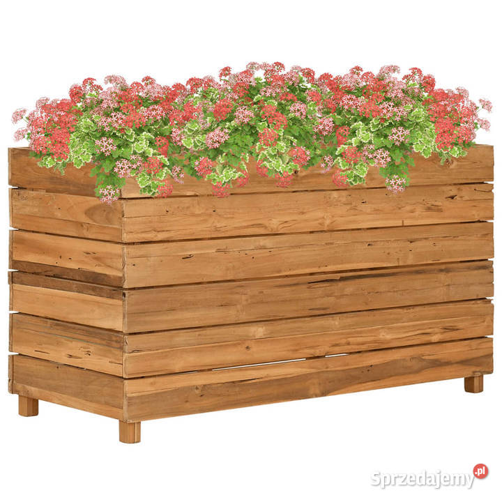 Podwyższona donica 100x40x55 drewno tekowe z Warszawa