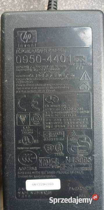 Zasilacz sieciowy HP model 09504401 opolskie