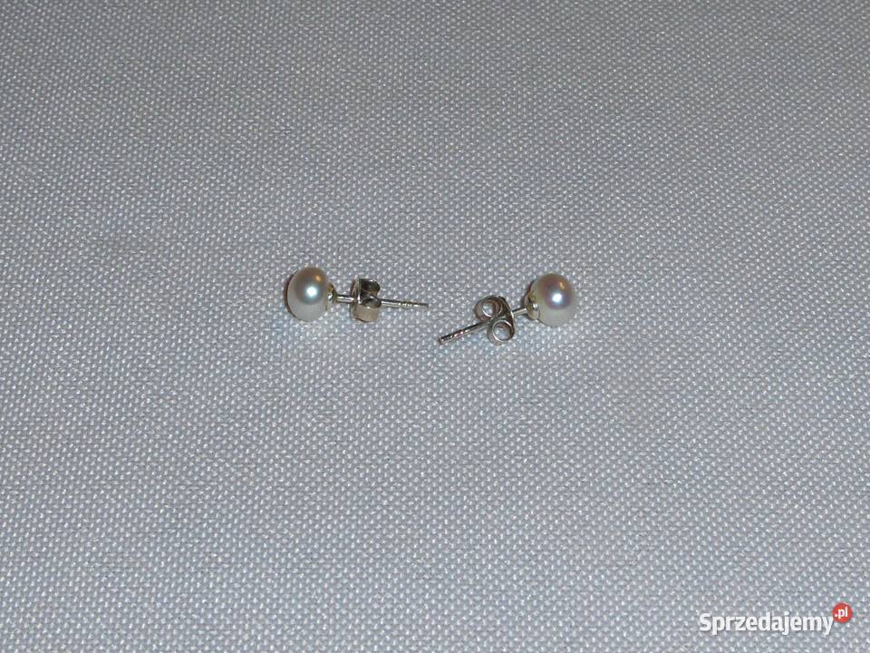 WKRUK Srebrne kolczyki Perły srebro Kolczyki Łódź