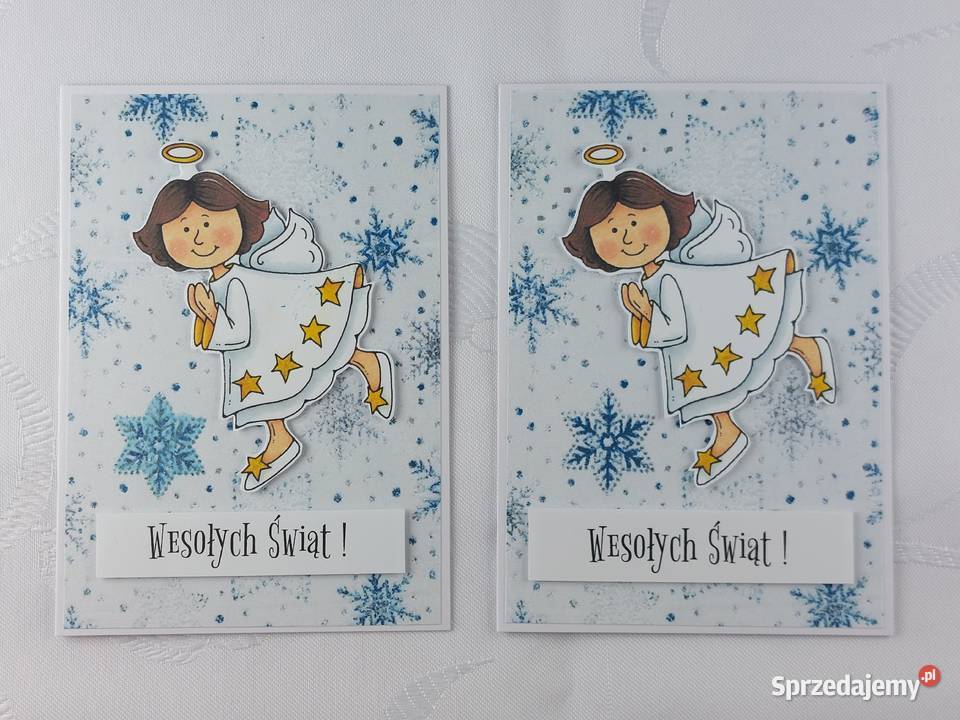 Ręcznie robione kartki na Boże Narodzenie MIX Zbójno sprzedam