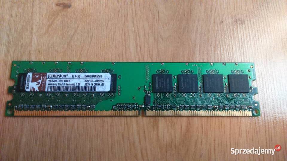 512 MB PC25300 667MHz DDR2 5300 Pojemność 512MB Gdańsk sprzedam