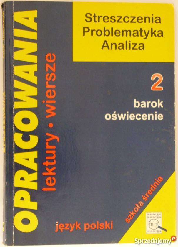 OPRACOWANIA JĘZYK POLSKI LEKTURY WIERSZE 2 BAROK Grudziądz