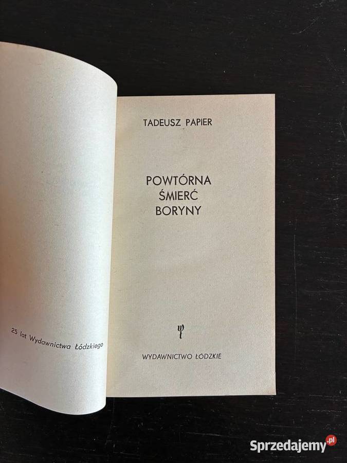Tadeusz Papier Powtórna śmierć Boryny