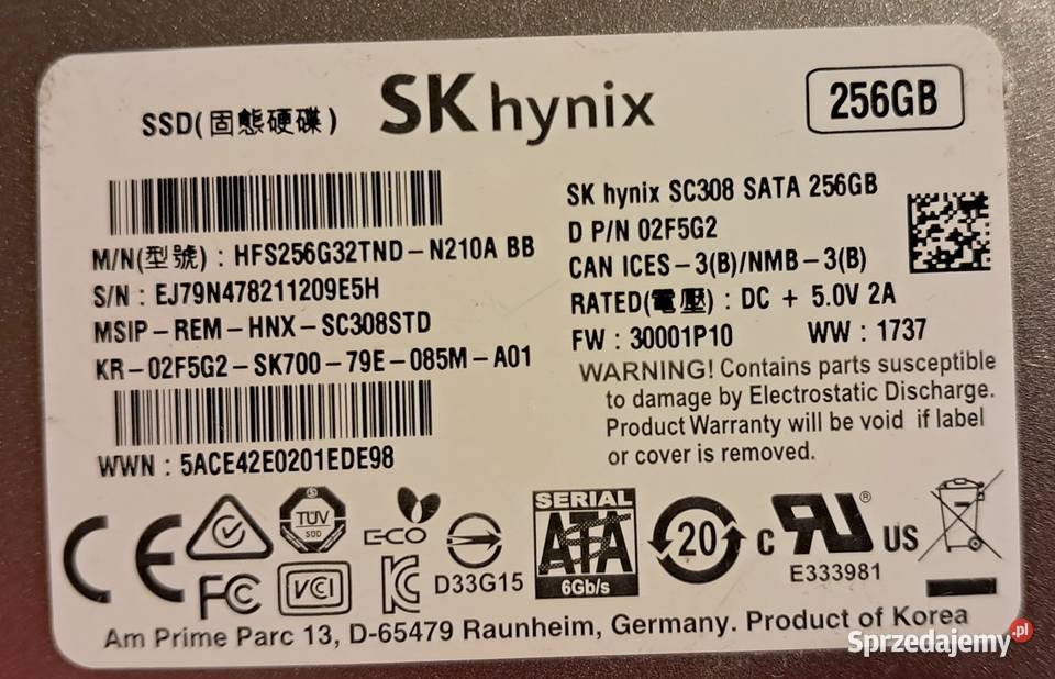 Dysk twardy SK Hynix sprawny w stan do Dyski małopolskie Kraków
