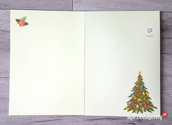 Kartka grająca bożonarodzeniowe z muzyką z