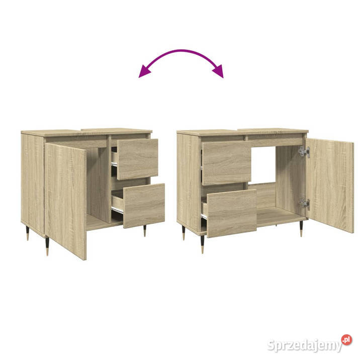 Szafka pod umywalkę dąb sonoma 65x33x60 WM849676