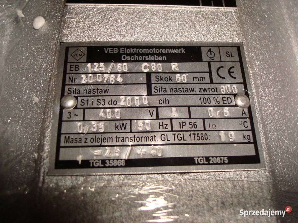 EB 12560 C80R 400V50Hz Biznes i Przemysł Poręba