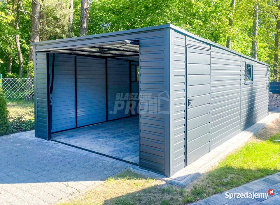 Garaż Blaszany 4x8m Brama Uchylna 2x Okno Drzwi samodzielny Bełchatów