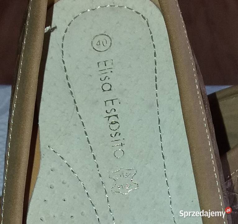 Nienoszone beżowe mokasyny damskie r 40 Elisa inna Gliwice sprzedam