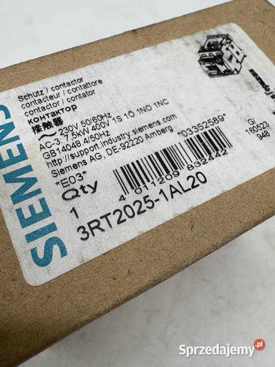 Siemens 3RT20251AL20 Stycznik 75kW Warszawa