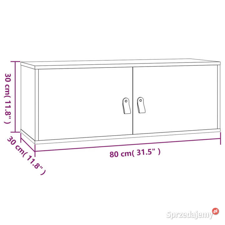 Szafka ścienna biała 80x30x30 lite drewno Półki sprzedam
