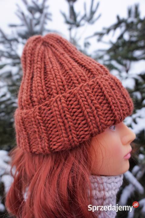 Czapka beanie HIT handmade zakładka Uniseks