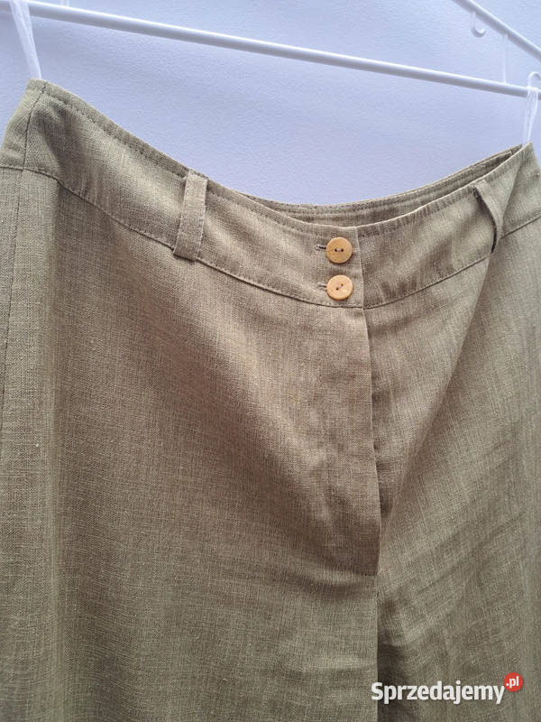Lniane spodnie Safari Woman rozmiar 38 naturalna pomorskie Trąbki Wielkie sprzedam