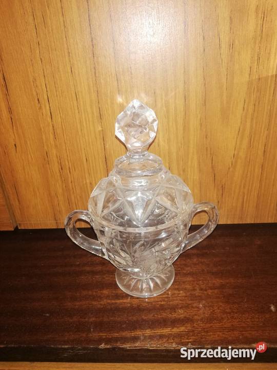 Przepiękny kryształ cukiernica z lat PRL Warszawa sprzedam