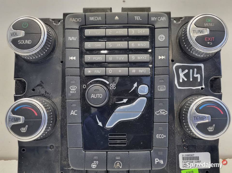 Volvo S60 II V60 I XC60 I PANEL KLIMATYZACJI Części samochodowe