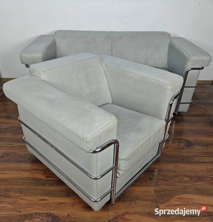 Komplet wypoczynkowy sofa fotel chrom Komplety wypoczynkowe mazowieckie Radom