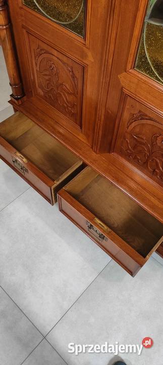 Piękna biblioteka witryna eklektyczna antyk Łagów